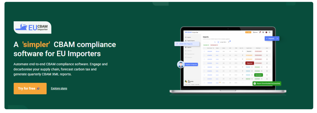EU CBAM Importer software for CBAM declarants