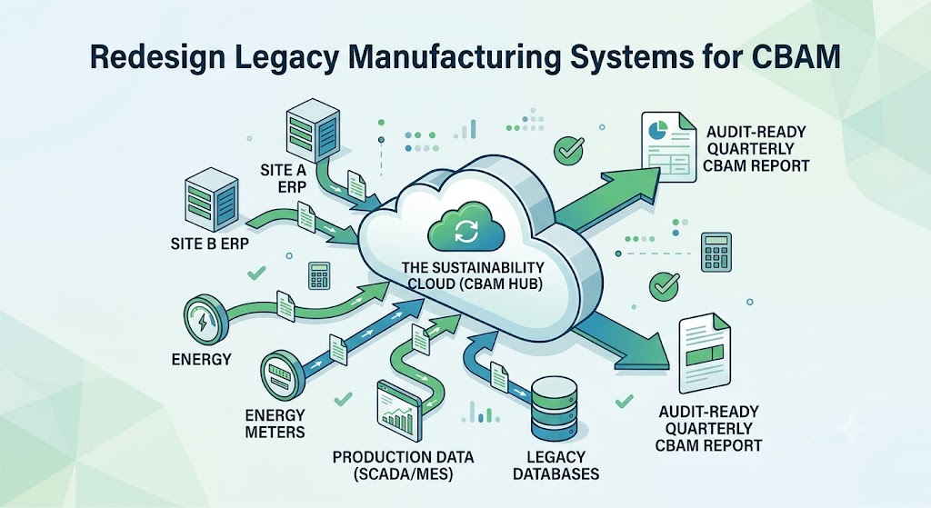 Redesign Legacy Manufacturing Systems for EU CBAM